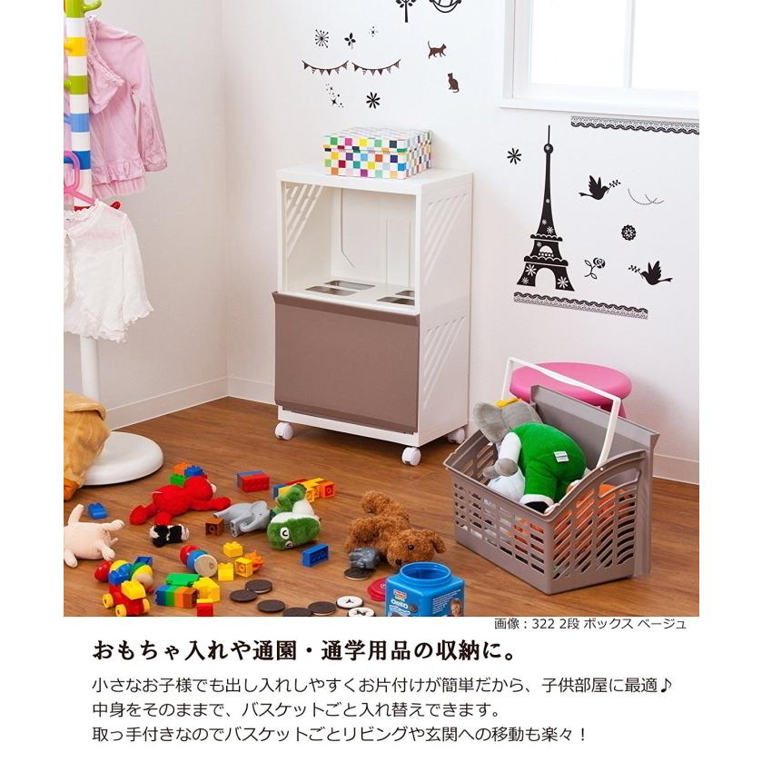 平和工業 クレバン ランドリーボックス3段 Clevan323 ブルー 日本製