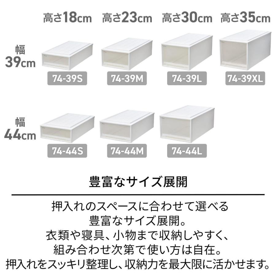 Fitsケース　74フィッツケース　押入サイズ　ロング　スリム　天馬　4つセット Fits 天馬 フィッツケース 74-39M（ロング）【お得な4個セット