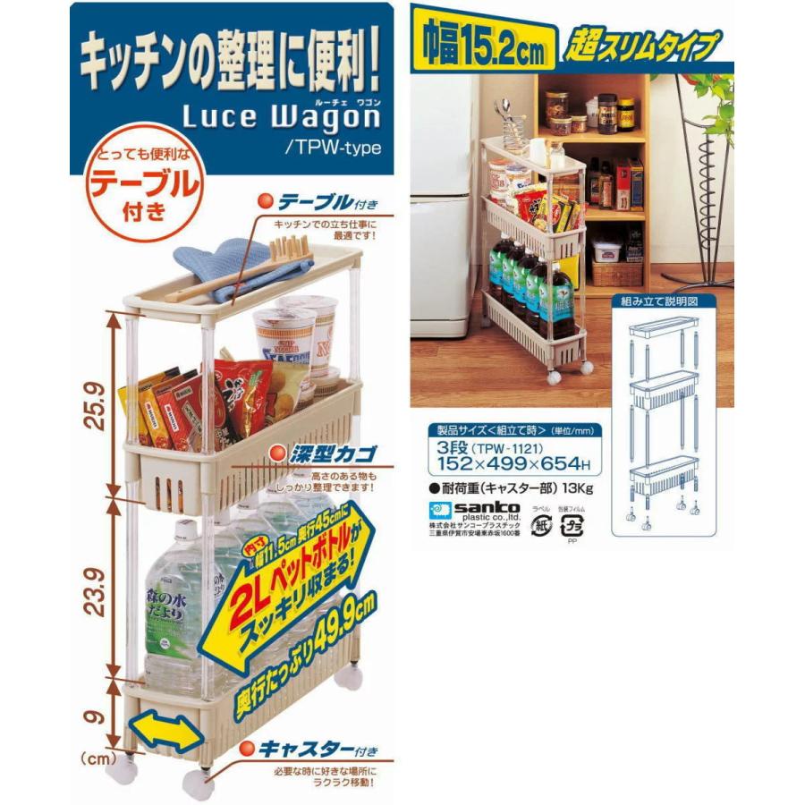 ルーチェワゴン TPW‐1121【お得な12個セット】〜サンコープラスチック〜の画像