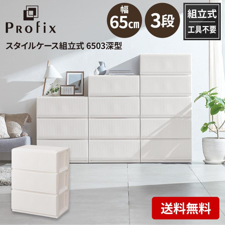 天馬 プロフィックス スタイルケース組立式 6503深型 ホワイト