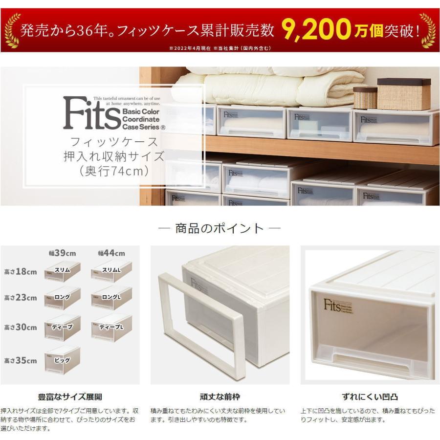 Fits フィッツケース　天馬 スリムL 4個セット Fits 収納ケース フィッツケース スリムL 4個セット （ フィッツ