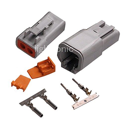 防水カプラー2極 5個セット 2ピン 16-14AWG 1.25-2sq DTコネクタ 防水カプラー2極 5個セット 2ピン 16-14AWG 1.25-2sq DTコネクタ