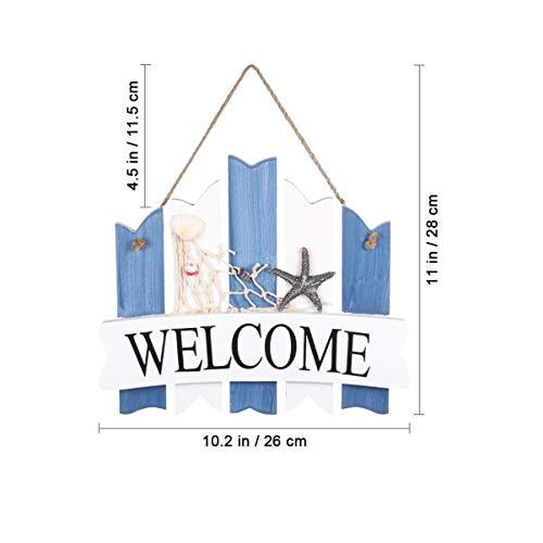 LIFKOME ドアプレート ウエルカムボード welcome プレート 地中海風 航海 壁掛け飾り 木製看板 掛け看板 壁飾り 店舗 屋外 玄関小物 インテリア｜around-store｜04