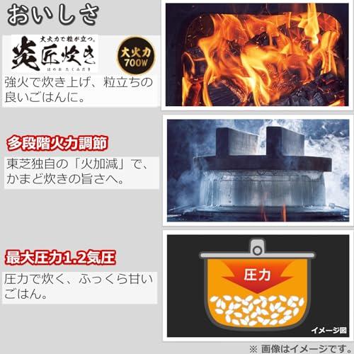 東芝(TOSHIBA) 炊飯器 3.5合 圧力IHジャー炊飯器 一人暮らし用 新鮮保温24時間 RC-6PXR(W) ホワイト 炊き分け 3通り 大火力 700W｜around-store｜02