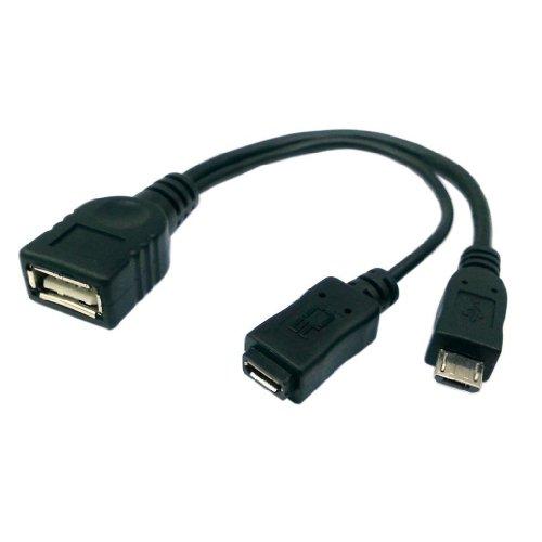 Easi-Cable OTGケーブル Galaxy/NOTE/HTCV/タブレット/スマホ用 OTGケーブル USB機器給電端子付｜around-store｜04