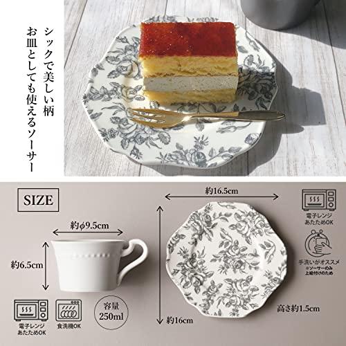 [Dolce duo] コーヒーカップ セット (箱入り) ギフト用 5客 カップ＆ソーサーセット 白 RU-1723｜around-store｜04