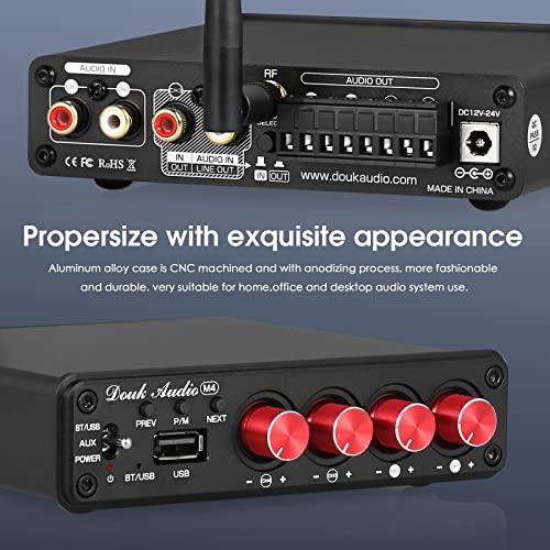 Douk Audio 4 チャンネル Bluetooth アンプ, 50W*4 HiFi デジタル パワーアンプ ステレオ オーディオアンプ[M4]｜around-store｜06