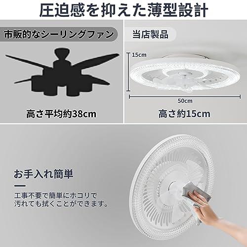シーリングファンライト led 52W ファン付き照明 リモコン付き Amazon.co.jp : TENKOO&YOU シーリングファンライト led 52W