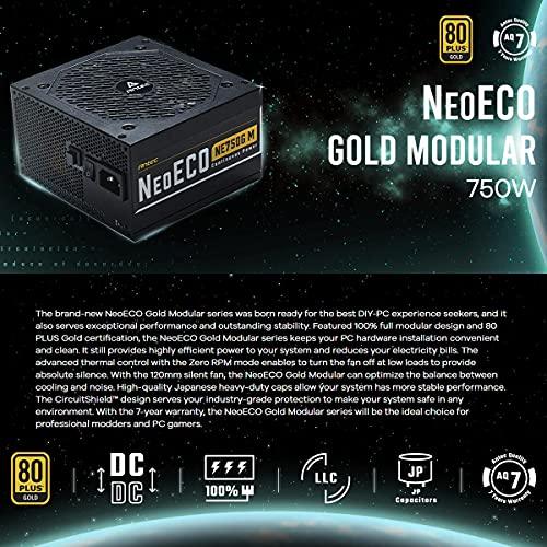 ANTEC Antec、80PLUS Gold認証取得 高効率高耐久フルモジュラー電源ユニット「NE750G M 」 ブラック 出力750W｜around-store｜02