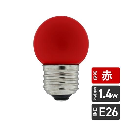 エルパ (ELPA) LED電球G40形 LED電球 照明 E26 1.4W 赤色 屋内用 LDG1R-G-G254｜around-store｜02