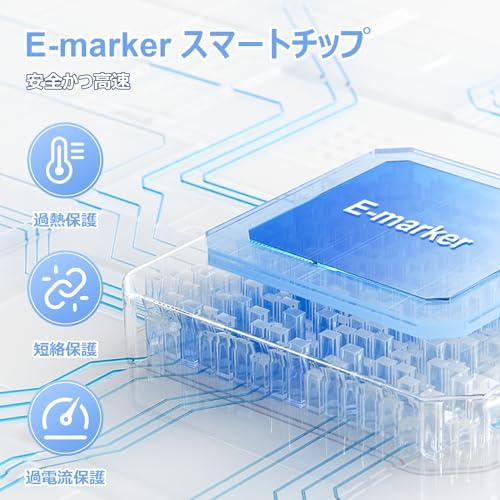 MINSLIS USB Type C ケーブル 100W/5A PD対応  2本セット 急速充電 出力スクリーン表示 ナイロン編み タイプcケーブル iPhone 15/15 Pro/15 Plus/15 Pro Max, Ma｜around-store｜04