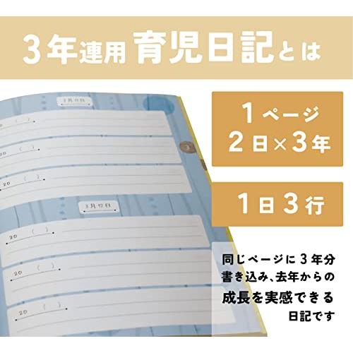 育児日記  フルカラー おやこで楽しむ 日記帳 3年連用 a5 サイズ ノートライフ 日本製 日付表示あり(いつからでも始められる) ベビーダイアリー ギフト｜around-store｜04