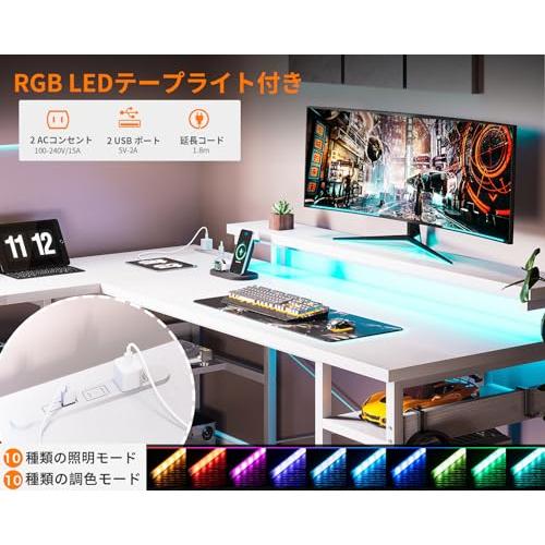 ODK パソコンデスク 引き出し付き ゲーミングデスク コンセント ODK パソコンデスク 引き出し付き ゲーミングデスク コンセント