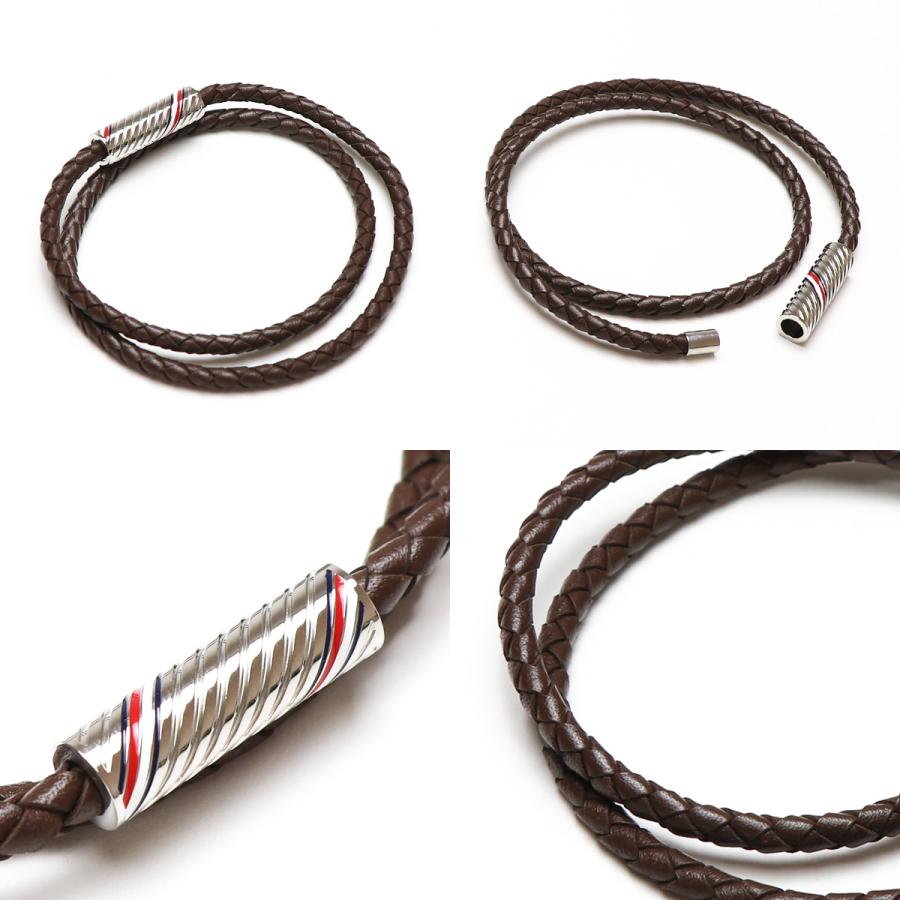 トミーヒルフィガー ブレスレット tommy hilfiger トミー ブレス 二連 ダブルラップ レザーブレスレット 革 皮 2790468 ブラウン メンズ アクセサリー 男性の画像