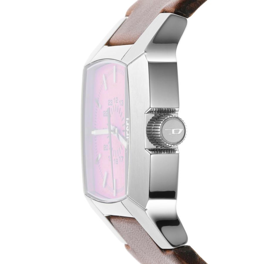 ディーゼル DIESEL ユニセックス dz1999 ピンク ブラウン CLIFFHANGER クリフハンガー 男性 女性 腕時計 メンズ レディース  レザー 革 時計
