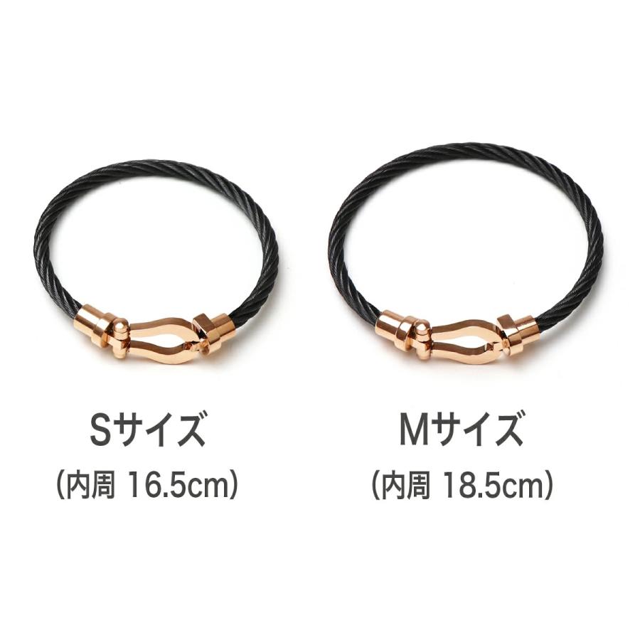 馬蹄 ホースシュー ワイヤー ブレスレット ステンレス マグネット