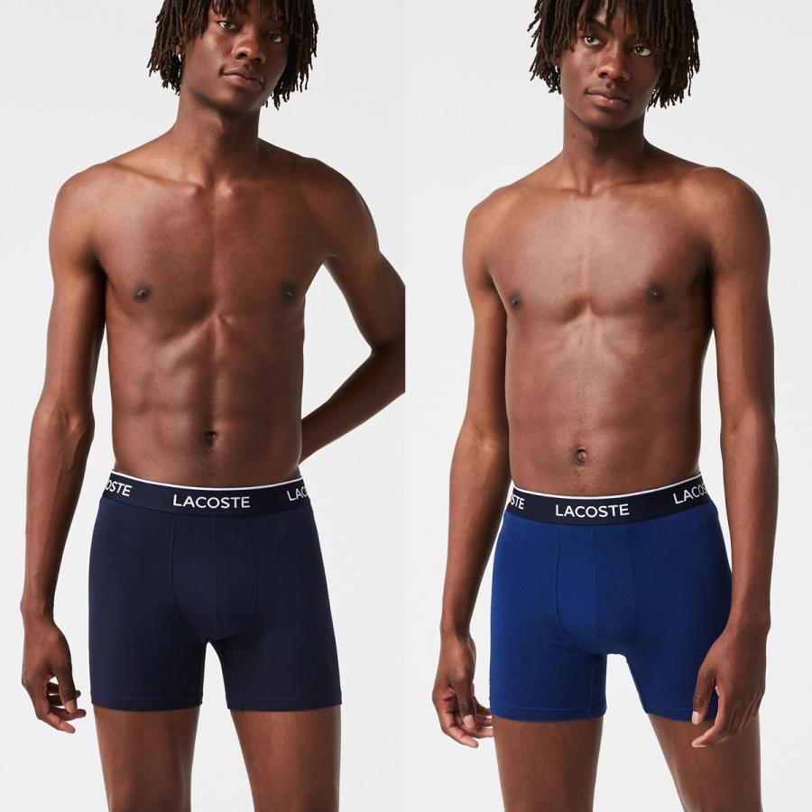 LACOSTE（ラコステ） ミドル丈 ボクサーパンツ 無地 3パック 3P 3枚組