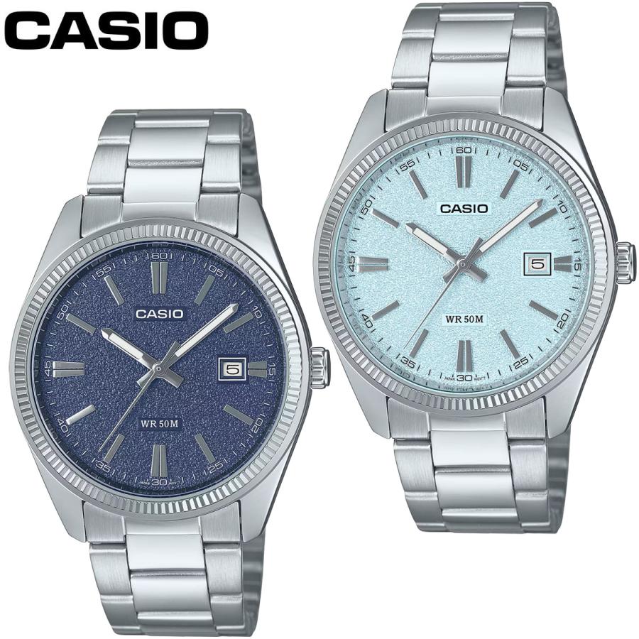美品】CASIO カシオ 腕時計 MTP-1302 ターコイズブルー シルバー CASIO(カシオ) / 腕時計/MTP-1302/シルバー/ターコイズブルー文字盤
