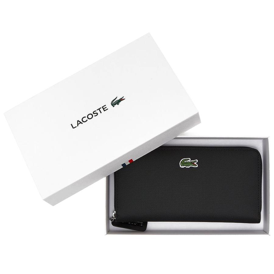 LACOSTE ラコステ ラウンドファスナー ジッパー 長財布 メンズ ロング