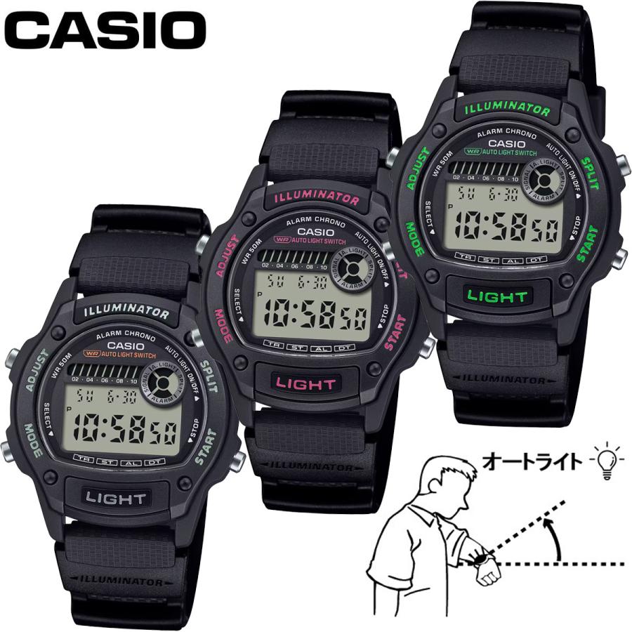 CASIO（カシオ） CASIO W-220H STANDARD DIGITAL 防水 軽量 薄型 簡単