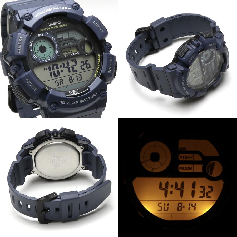 CASIO（カシオ） WS-1500H 10気圧防水 フィッシングモード ムーン