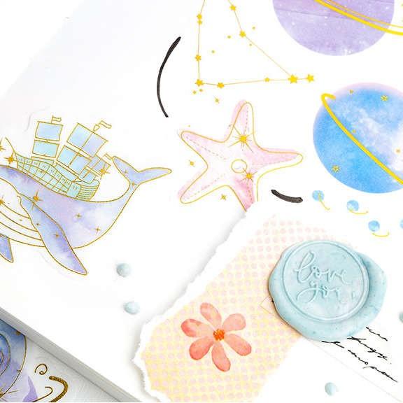 お試し 鮮やかな水彩タッチも映える和紙シール2 1枚 金箔のアクセントも デコレーション 装飾 かわいい きれい おしゃれ ファンシー 映え Arp 5199t Arpacker 通販 Yahoo ショッピング