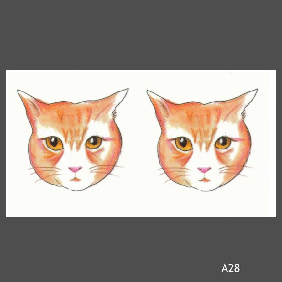猫イラストのタトゥーシール 猫好きをアピール 水で簡単転写 腕や顔に Tatooシール ボディシール フェイスシール フェス イベント ライブ アクセサリ Arp 53ct Arpacker 通販 Yahoo ショッピング