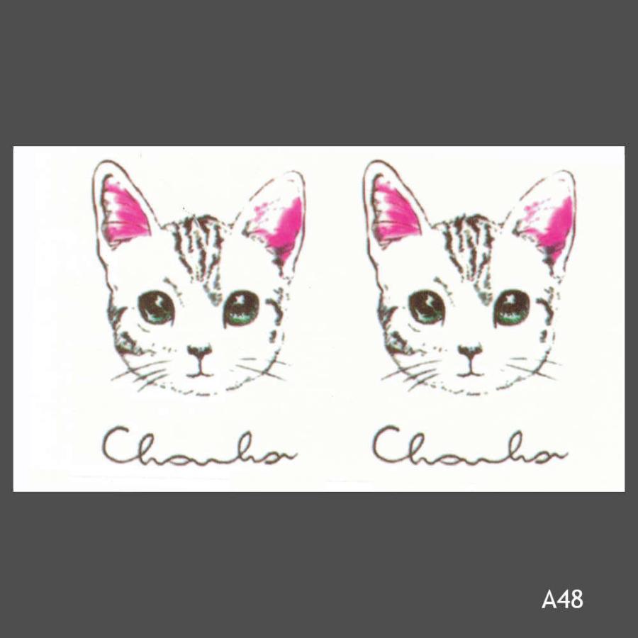 猫イラストのタトゥーシール 猫好きをアピール 水で簡単転写 腕や顔に Tatooシール ボディシール フェイスシール フェス イベント ライブ アクセサリ Arp 53ct Arpacker 通販 Yahoo ショッピング