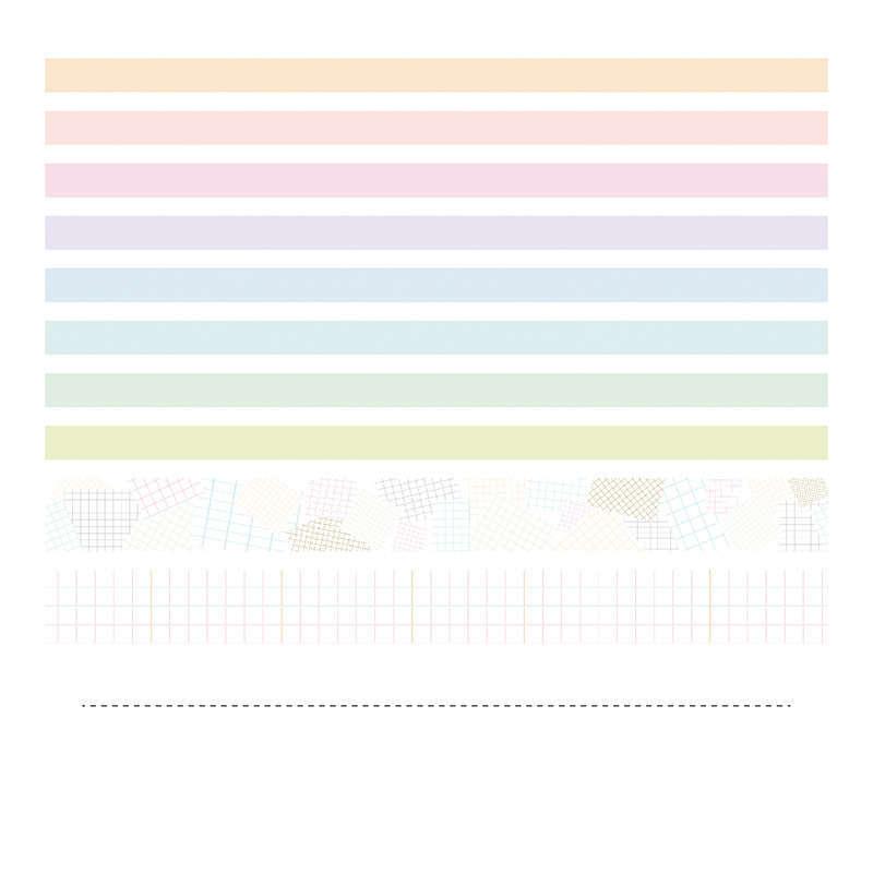 アンニュイカラーのおしゃれなマスキングテープ。統一感のある10本