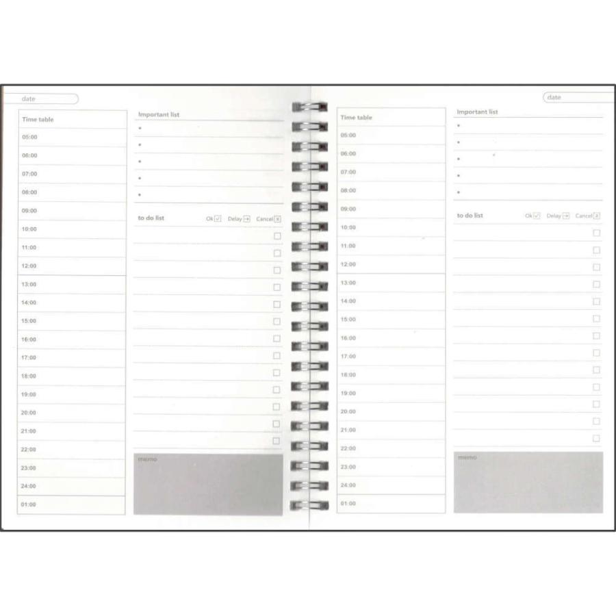 A5サイズのプランニング用ノート。マネージャ向け。月・週・日の3タイプ。 クール かっこいい 仕事 ビジネス オフィス プロマネ ワーママ |  | 02