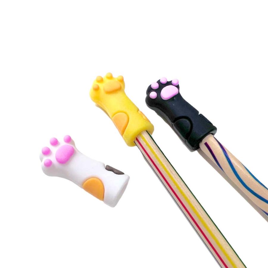 7点SET】ころんとしたネコの手がかわいい鉛筆キャップと消しゴム