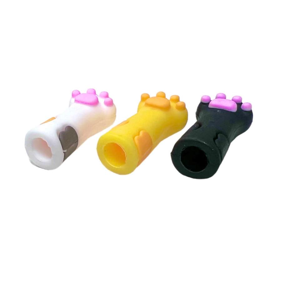 【7点SET】ころんとしたネコの手がかわいい鉛筆キャップと消しゴム かわいい 新入学 キャラクター 猫 |  | 02