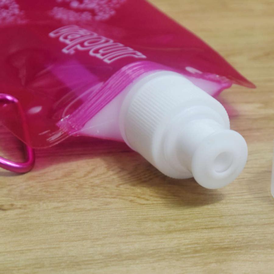 【2個セット】飲み終わったら折りたたんでスペース確保できる水筒 折り畳み エコ 軽量 省スペース キャンプ スポーツ サイクリング アウトドア 水分補給 |  | 03