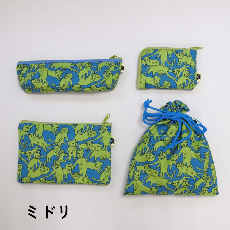 巾着、ペンケース、カード入れとポーチの4点セット。人と被らない個性派デザインで周りと差をつけて。 ねこ 新生活 入園 入学 新生活 収納 整理 プレゼント |  | 01