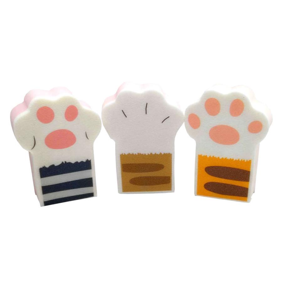 個性的な肉球のメイクパフ 3個+ケース付 化粧 フェイス かわいい 外出 お泊り ファンデーション スポンジパフ スポンジ リキッド クッション メイクアップ |  | 01