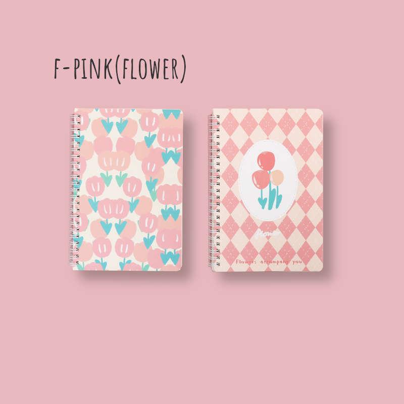 A5サイズに散りばめたお花がかわいいリングノート2冊セット 花 植物