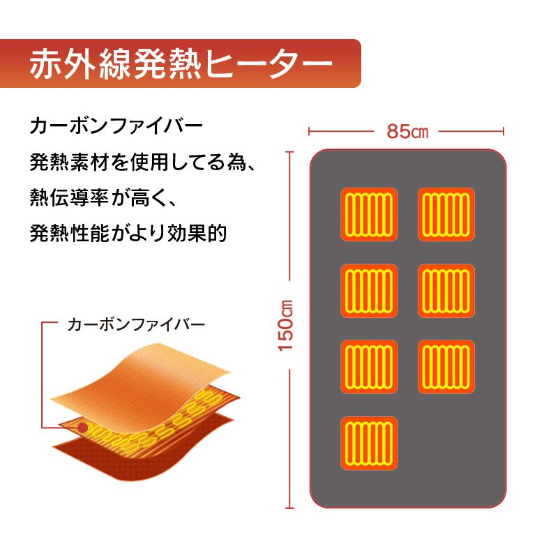 電気毛布 ひざ掛け 電熱ブランケット USB給電 7発熱ヒーター 150*85cm