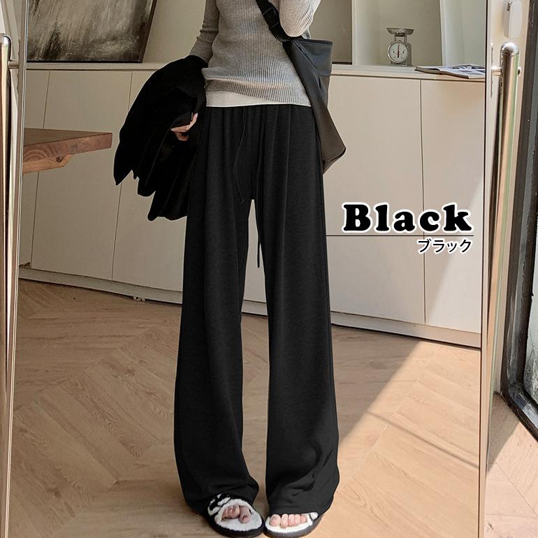 イージーパンツ ワイドパンツ 裏起毛 レディース 秋冬 あったかい もち米パンツ ハイウエスト ベルベット ワンマイルウェア 高身長 |  | 07