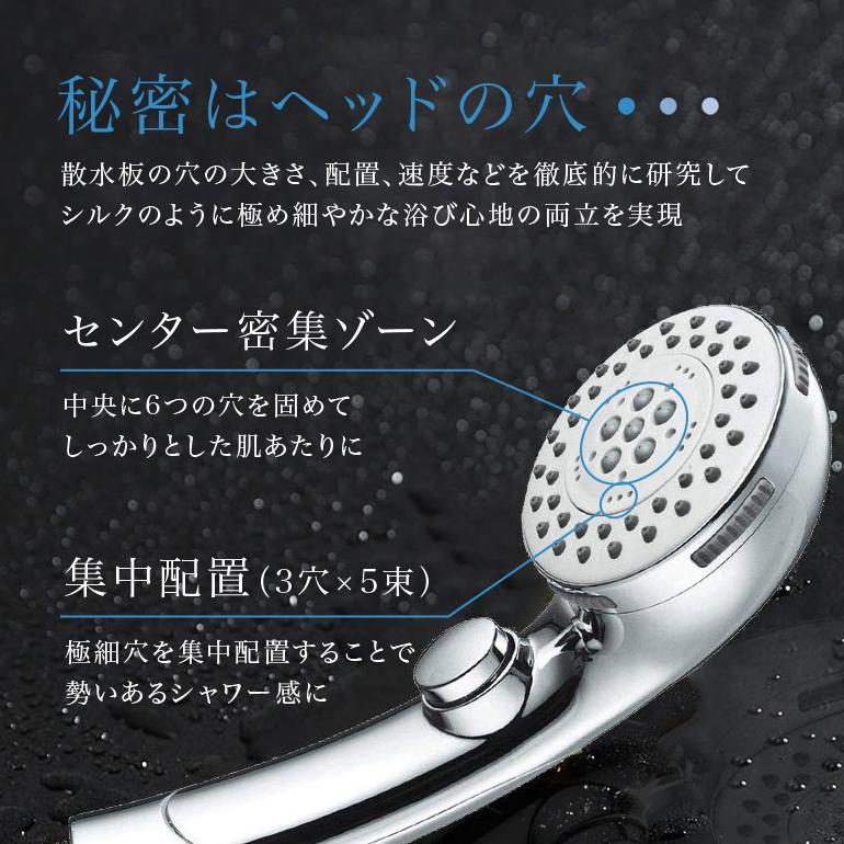 シャワーヘッド 節水 止水 ボタン ナノバブル マイクロバブル 美肌 増