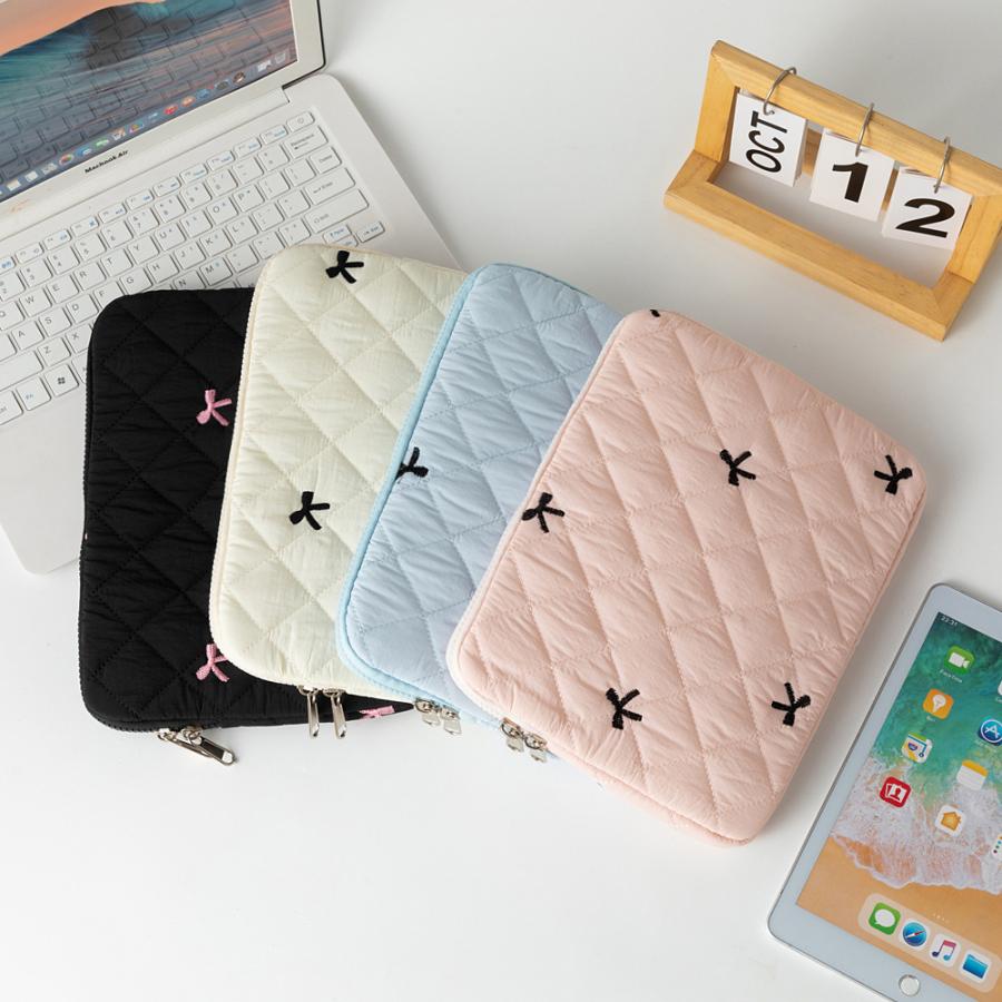 韓国風おしゃれ刺繍PCケース 11/13/15インチ対応 クッション保護付き