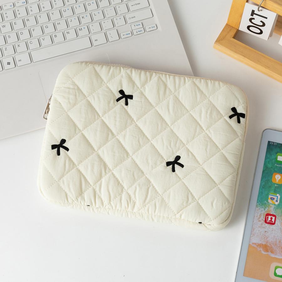 韓国風おしゃれ刺繍PCケース 11/13/15インチ対応 クッション保護付き 刺しゅう用ノートパソコンパーツ