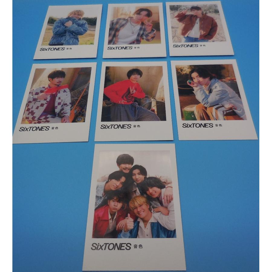SixTONES ポラロイド風カード 7枚セット「音色」初回盤B購入特典