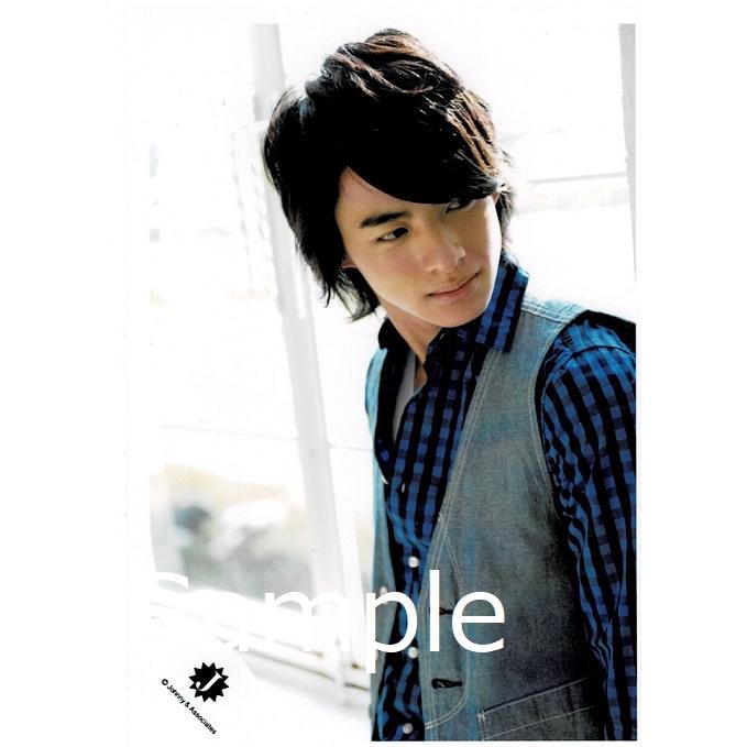 平野紫耀 キンプリ 公式生写真 Jロゴ 衣装青 水色 目線右方向