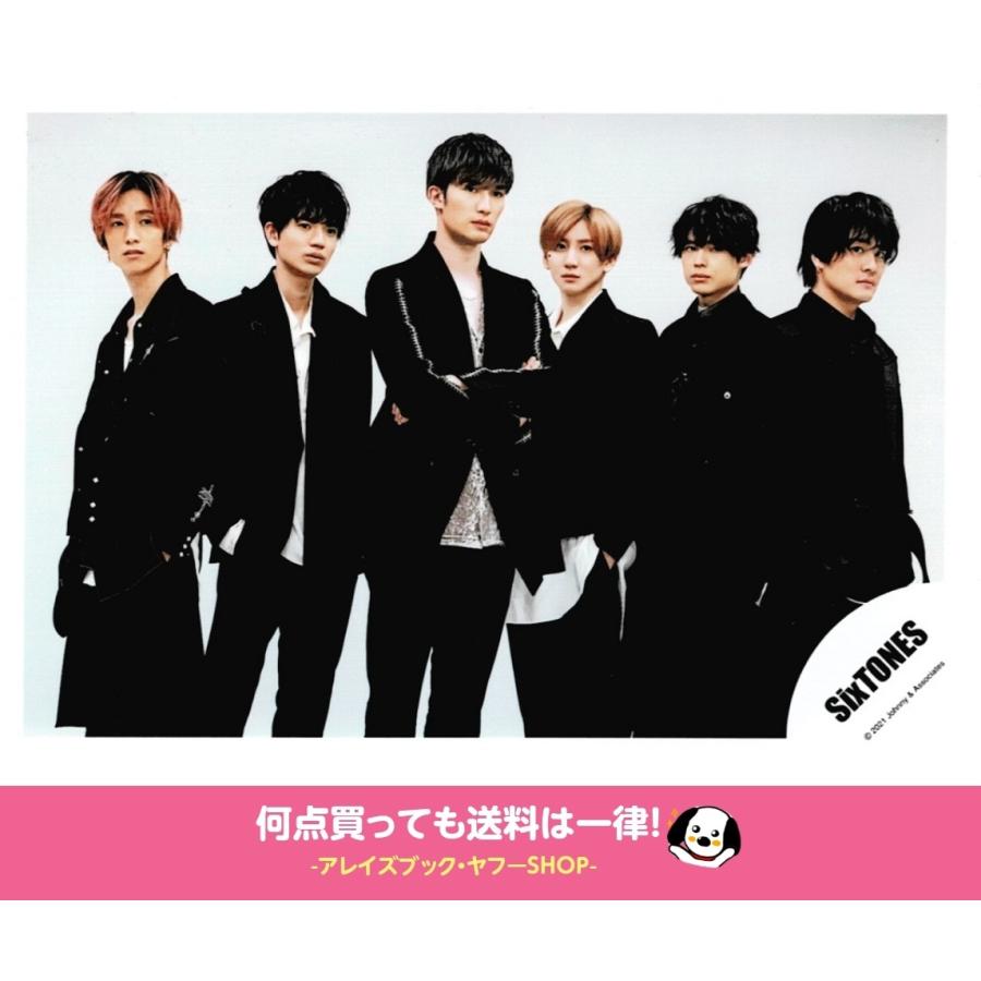 Sixtones ストーンズ 集合 公式生写真 アルバム 1st Mv ジャケ写オフショット 衣装黒 背景