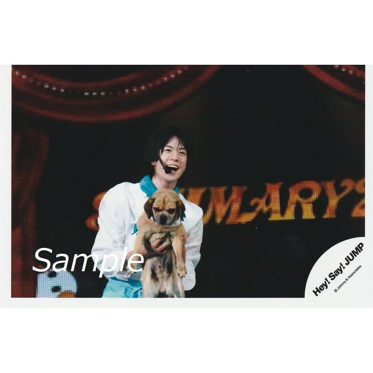 中島裕翔(Hey!Say!JUMP) 公式生写真/衣装水色×白・口開け・犬持ち・笑顔｜arraysbook