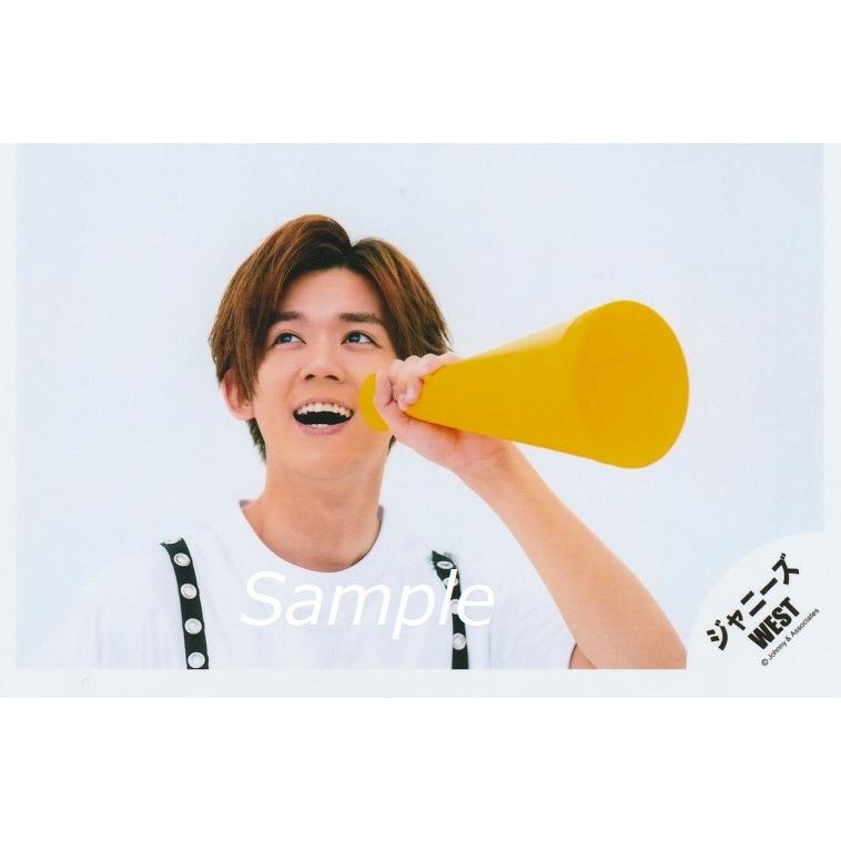 小瀧望 ジャニーズwest 公式生写真 スタートダッシュ 衣装白 黒 背景白 Seasonal Wrap入荷 口開け