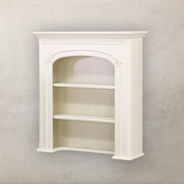 マントルピース/アンティーク/飾り棚/白/ホワイト/クラシック/引き出し付き