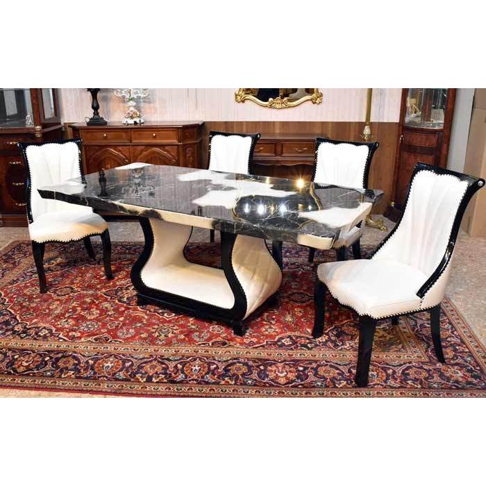 ダイニング5点セット 180cm 大理石 4人用 長方形 テーブルセット