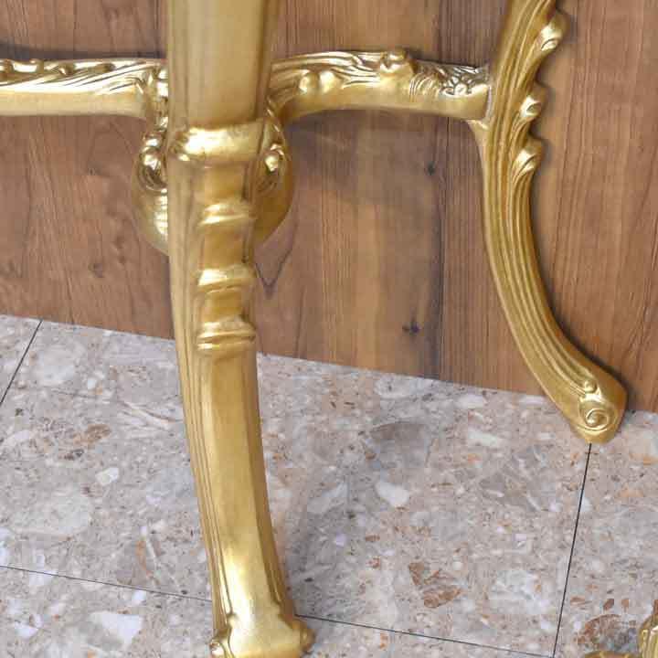 イタリア コンソールテーブル ゴールド 118cm 完成品 猫脚 壁面家具 