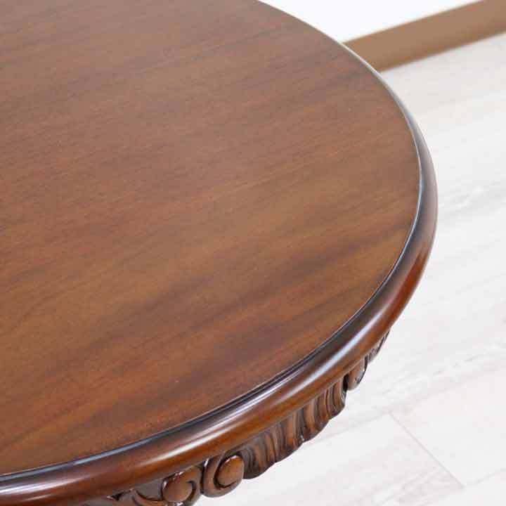 ティーテーブル 70cm マホガニー 2人用 円形 カフェテーブル : 605-235 
